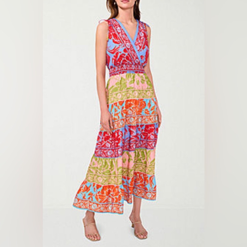 NEW Sam And Jess Sleeveless Floral Maxi Dress
